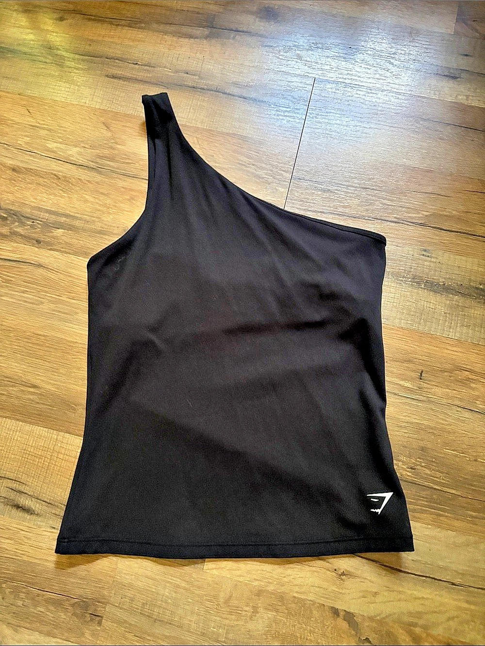 Gymshark Everyday One Shoulder Ruched Tank Black